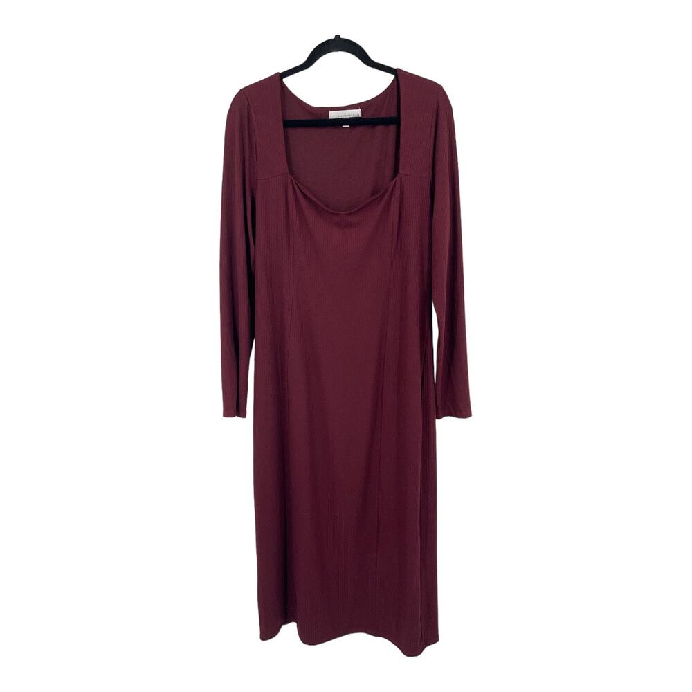 Fourteenth Place dress Jay Midi ribbed burgundy X-Large XL